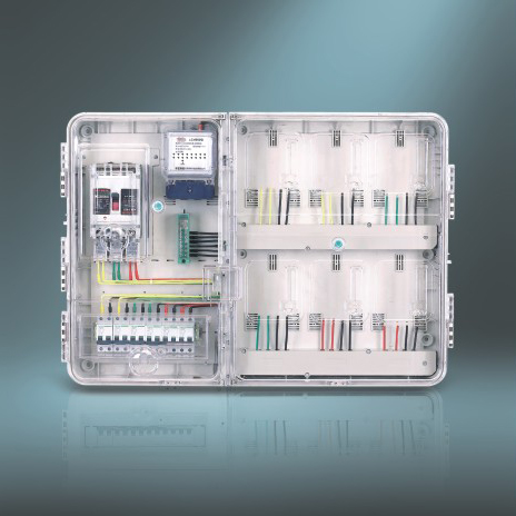MF-K601C 单相六位插卡透明电表箱
